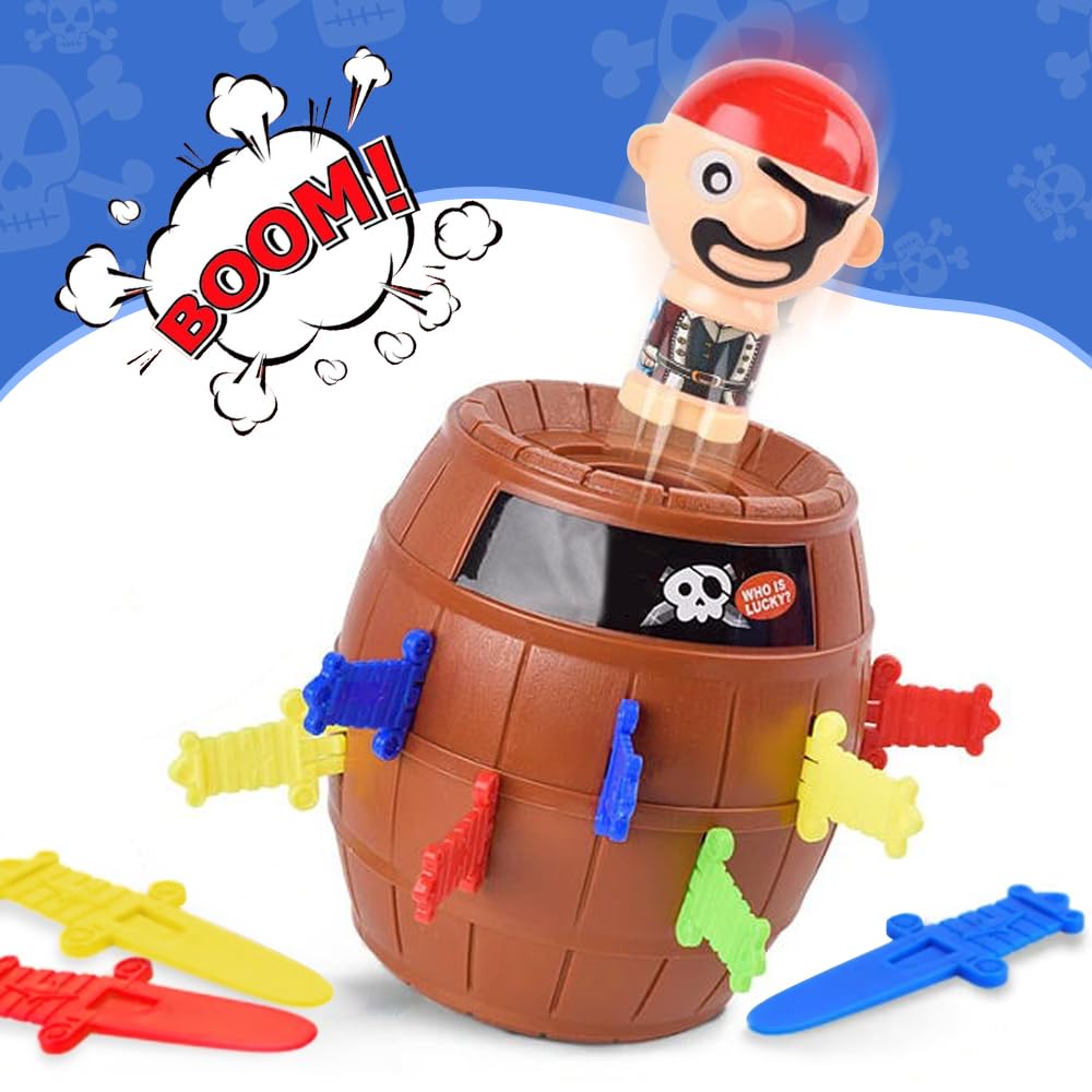Pirate Board Game, Montessori Family Gathering Games, Childrens Funny Toy Cubes, Childrens Board Games Boys and Girls Gifts.