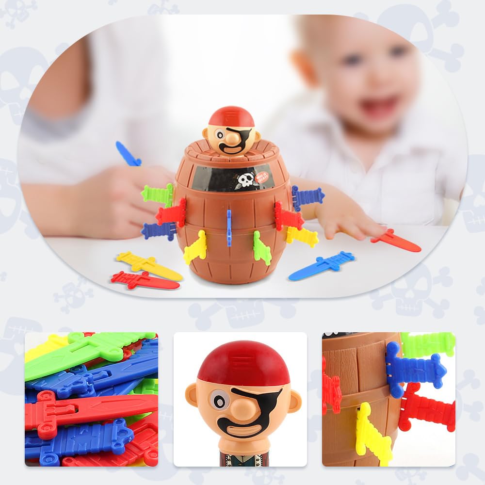 Pirate Board Game, Montessori Family Gathering Games, Childrens Funny Toy Cubes, Childrens Board Games Boys and Girls Gifts.