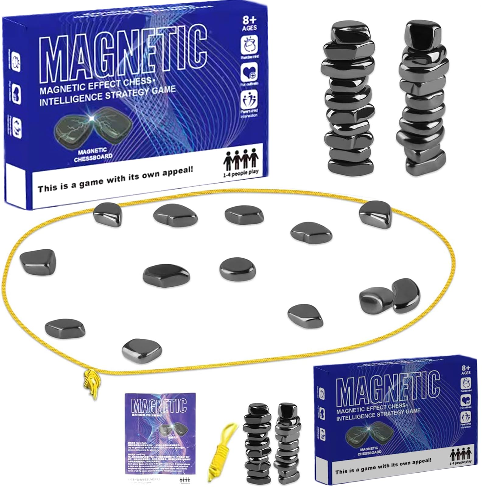 Magnetic effect chess children's leisure game interactive board game logical thinking magnet battle chess educational toy