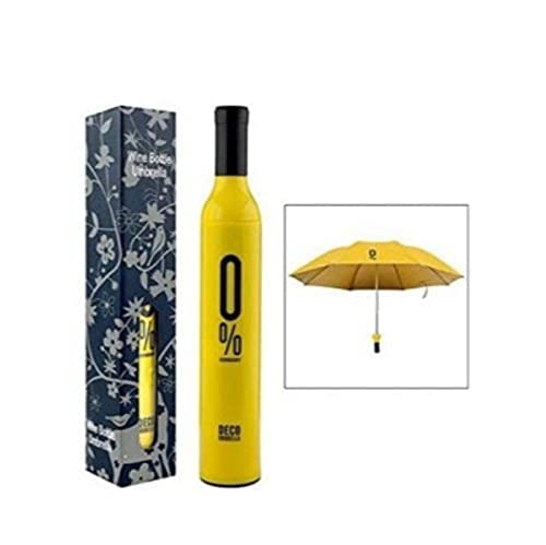 Wine Bottle Shape Mini Compact Foldable Umbrella