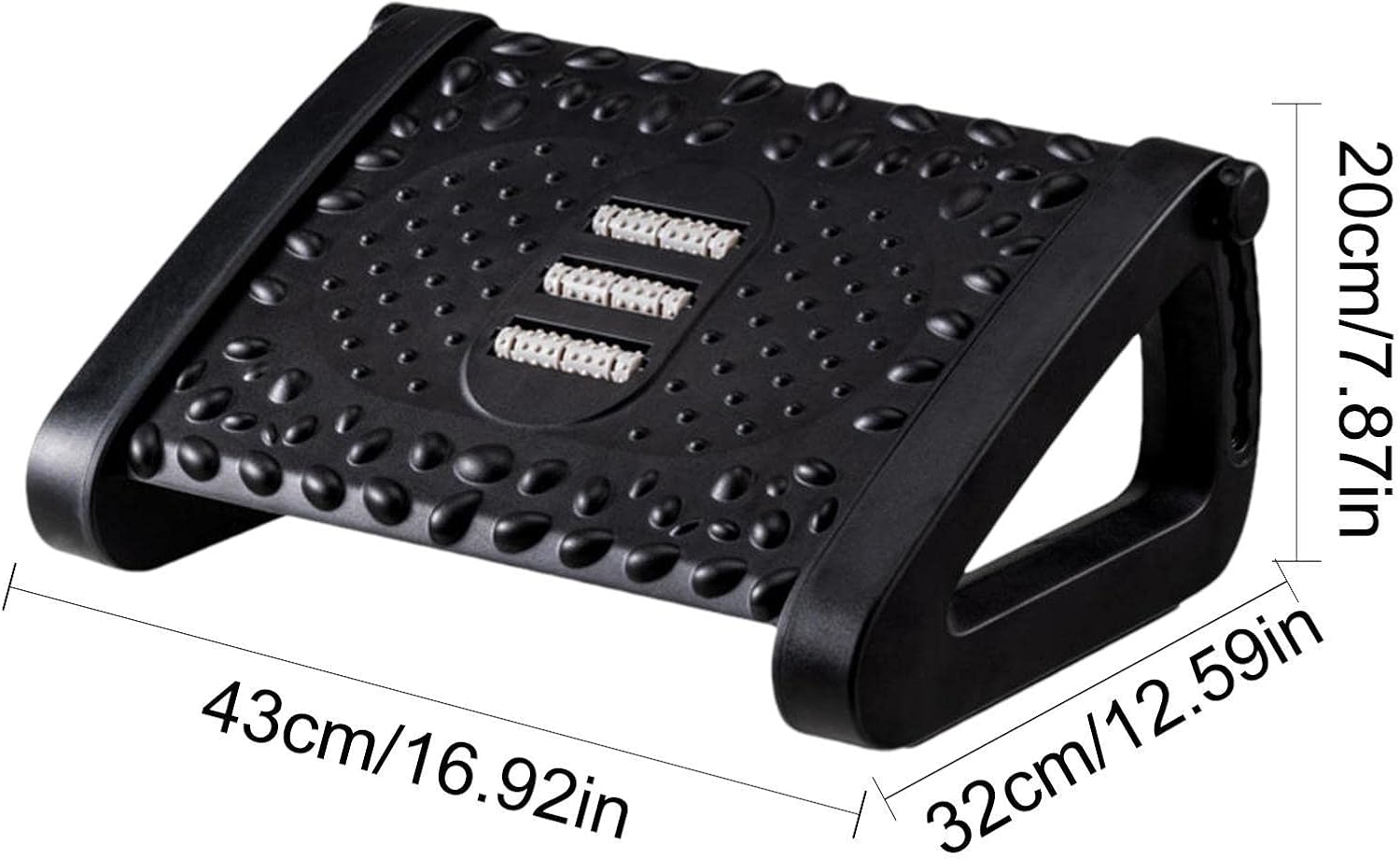 Under Desk | 6 Heights Adjustable Footrest | Foot Stool for Office Chair & Chair, Ergonomic Design