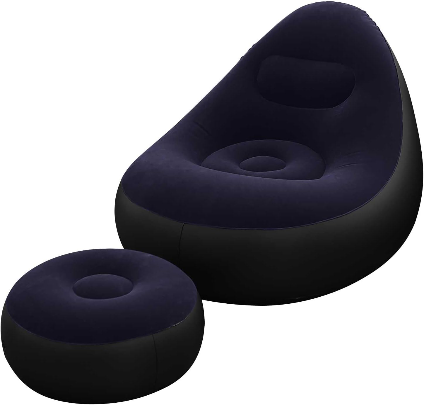 nflatable Lazy Sofa with foot step Air Chair Inflatable Reclining Lazy Couple Sofa with Footstool Sofa for Home Outdoor Garden Furniture Terrace Chairs To Rest with free pump