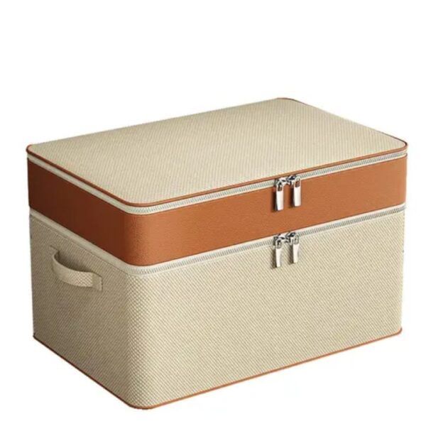 Closet Organizers and Storage Double Layer Oxford Zipper Clothes Storage Bag Wardrobe Storage Box Portable Storage Bag Winter Quilt Storage Box