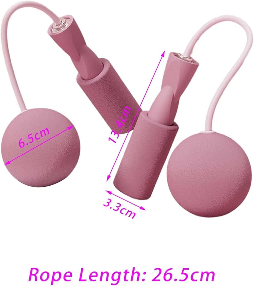 Dual Purpose Weighted Cordless Jump Rope for Fitness Exercise ,Mute High Speed Rope Skipping for Narrow Space，Training Indoor Ropeless Skipping Rope for Men, Women, Kids，about 75mm Diameter