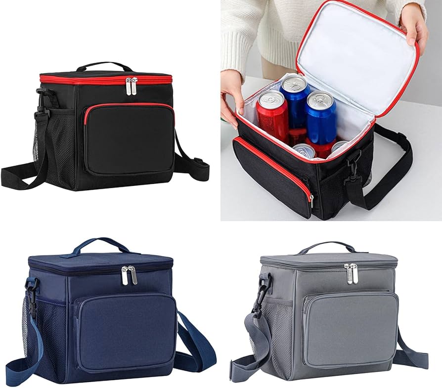 Insulated Lunch Bag, 10L Large Cool Bags Lunch Box for Women Men, Thermal Lunch Cooler Bag with Adjustable Shoulder Strap for Adults Kids, Leakproof Tote Bags