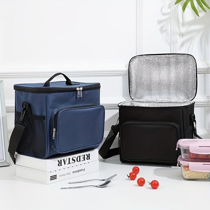 Insulated Lunch Bag, 10L Large Cool Bags Lunch Box for Women Men, Thermal Lunch Cooler Bag with Adjustable Shoulder Strap for Adults Kids, Leakproof Tote Bags