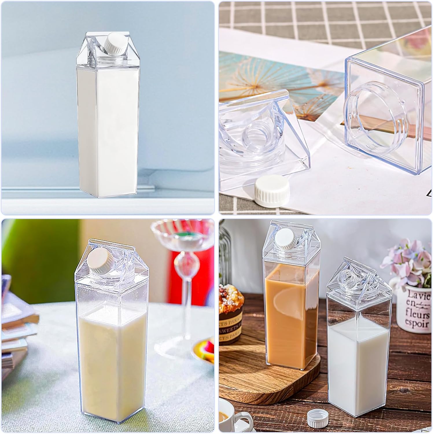 1L acrylic fridge bottle with tight duo lid