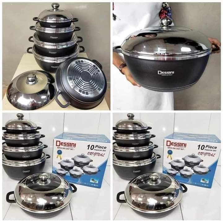 Dessini 10-Piece Granite Coated Cookware Set