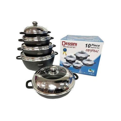 Dessini 10-Piece Granite Coated Cookware Set