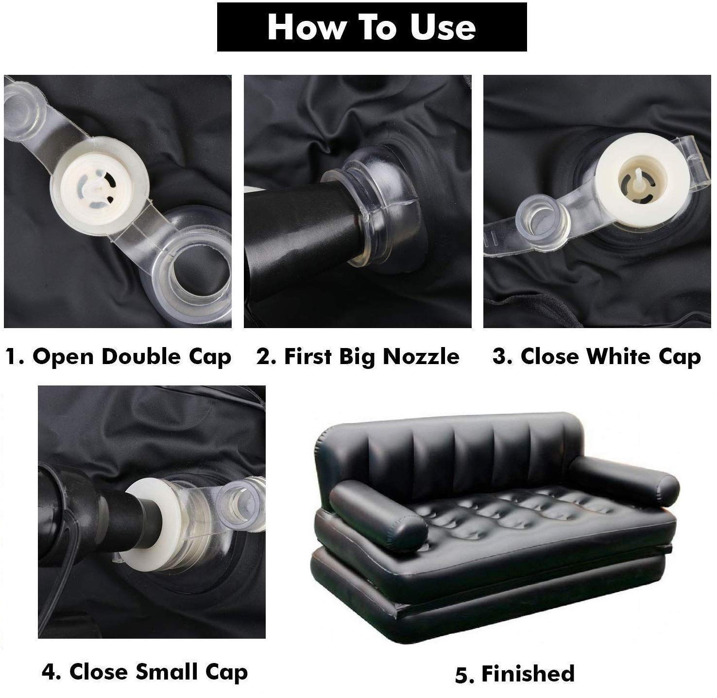 5in1 Inflatable Multifunction sofa-bed With Manual pump