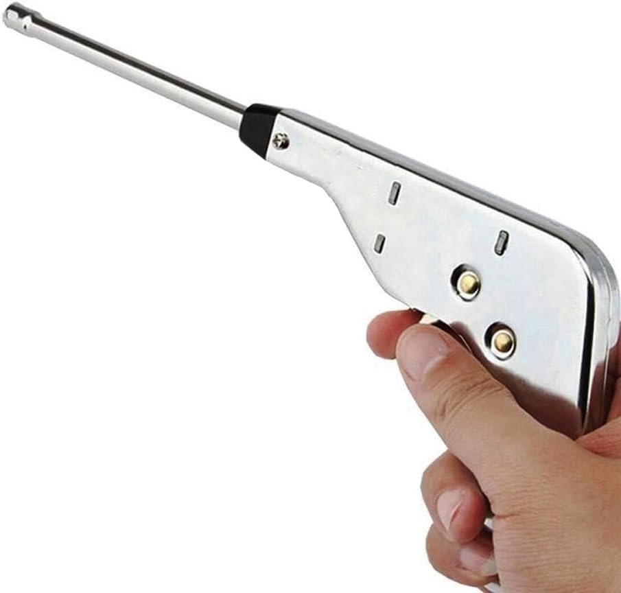 Electric Igniter Spark Gas Lighter for Kitchen Stove Steel,Lighter for Kitchen Stove Steel,Pistol Shape Stainless Steel Igniter Spark Lighter for Kitchen Stove (steel)