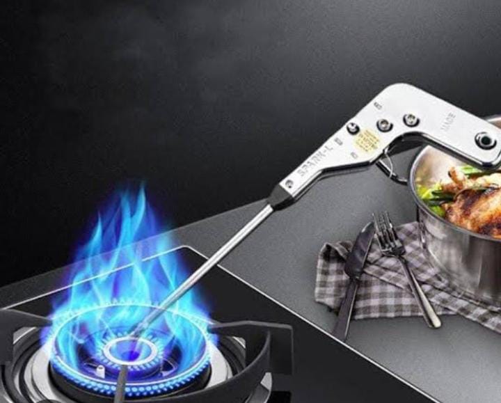 Electric Igniter Spark Gas Lighter for Kitchen Stove Steel,Lighter for Kitchen Stove Steel,Pistol Shape Stainless Steel Igniter Spark Lighter for Kitchen Stove (steel)