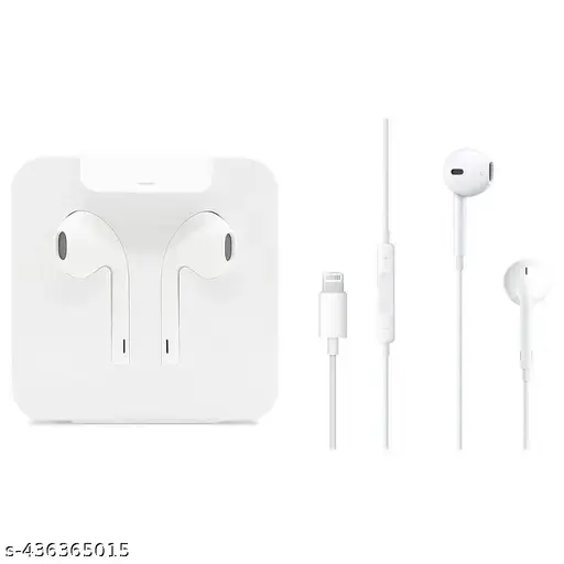 EarPods (Lightning Connector) with USB-C (WHITE COLOUR) Apple EarPods with Lightning Connector