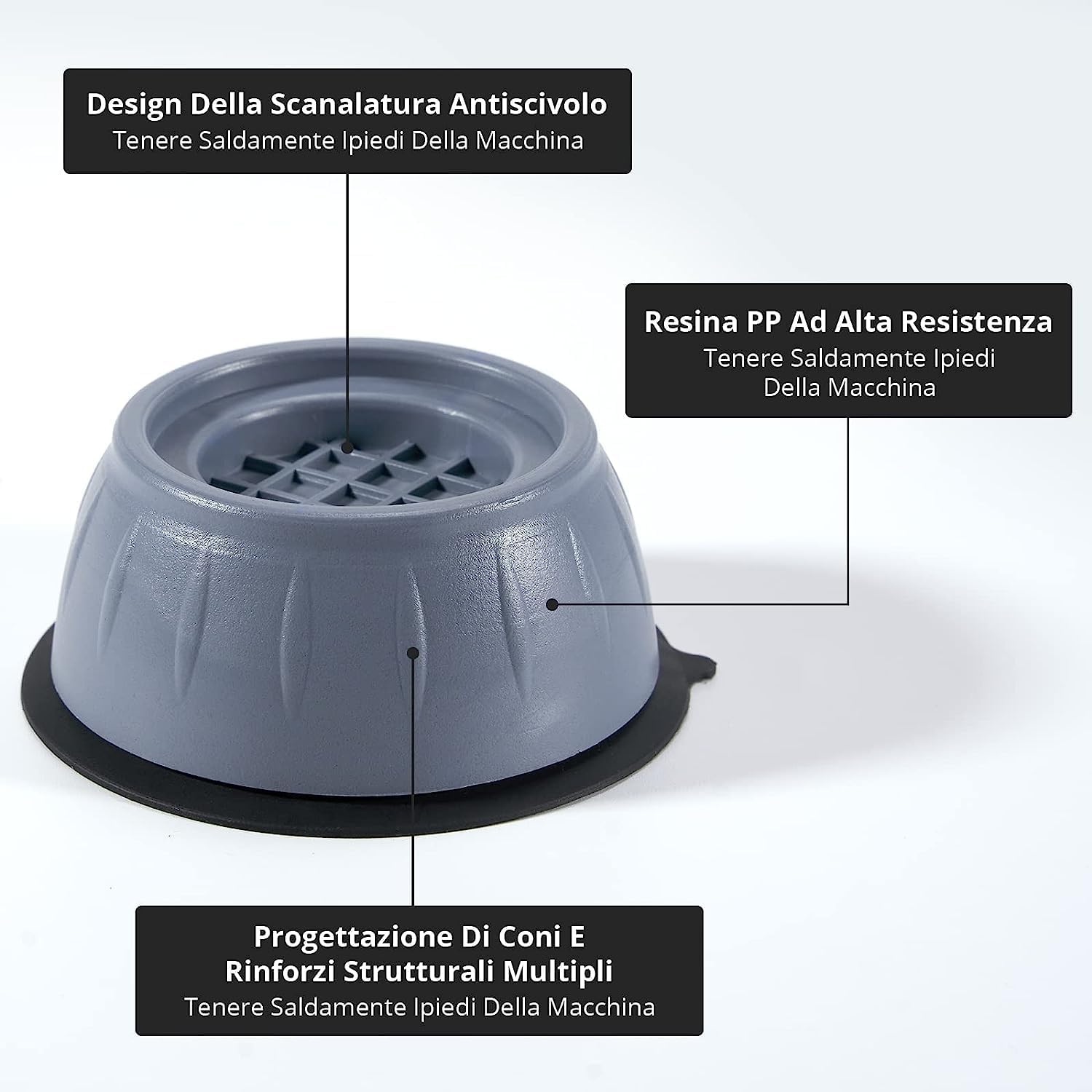 Vibration Feet Universal Washing Machine with Rubber Shock Absorber for Washing Machines and Dryers Universal Anti-Vibration Anti-Vibration Support 4 Pieces Non-Slip Mat for Refrigerator Table