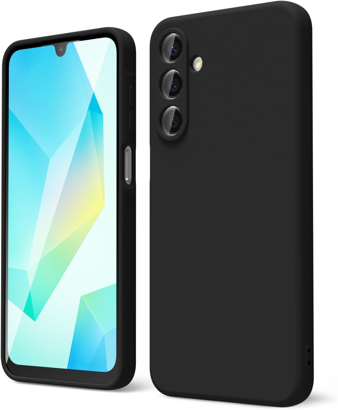 Samsung Galaxy A16 5G Case Silicone, Thin Slim Grip Soft Rubber Gel Protective Phone Case for Women, Matte Plain Solid Color Aesthetic Cute Girly Case with Camera Cover