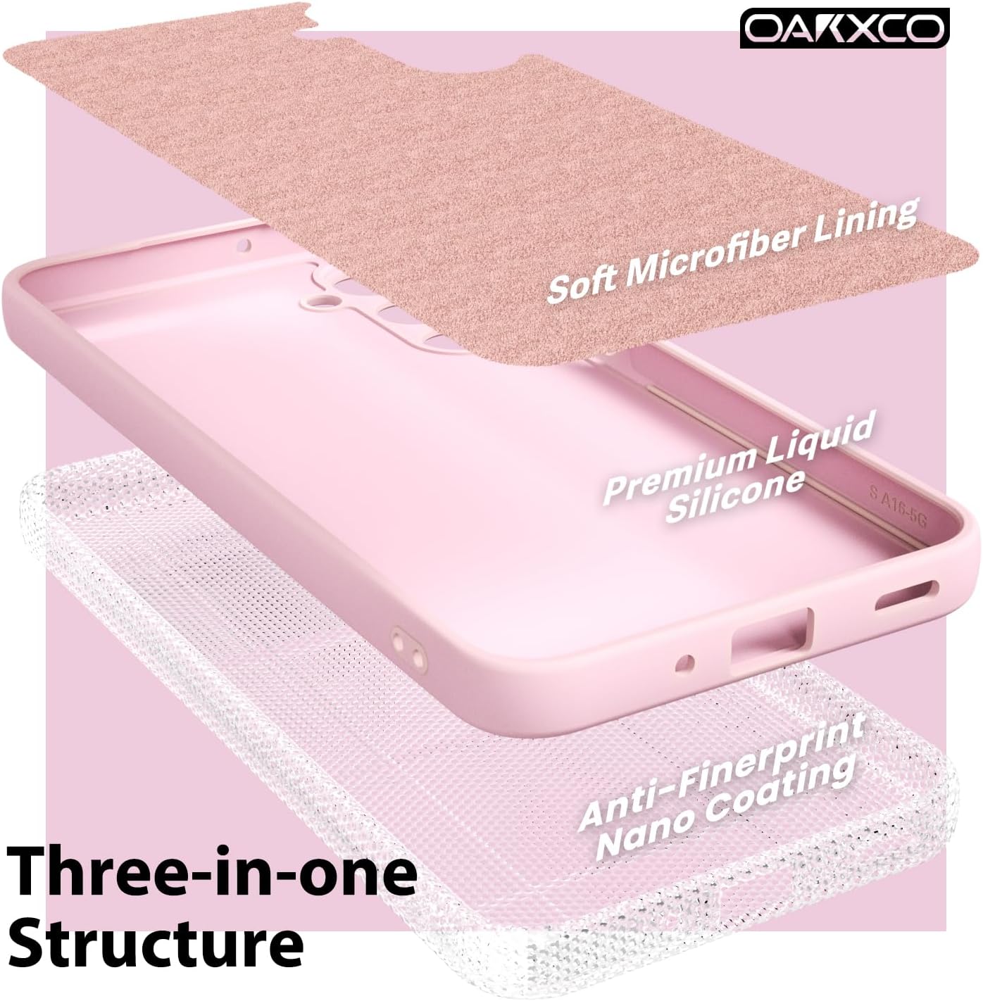 Samsung Galaxy A16 5G Case Silicone, Thin Slim Grip Soft Rubber Gel Protective Phone Case for Women, Matte Plain Solid Color Aesthetic Cute Girly Case with Camera Cover