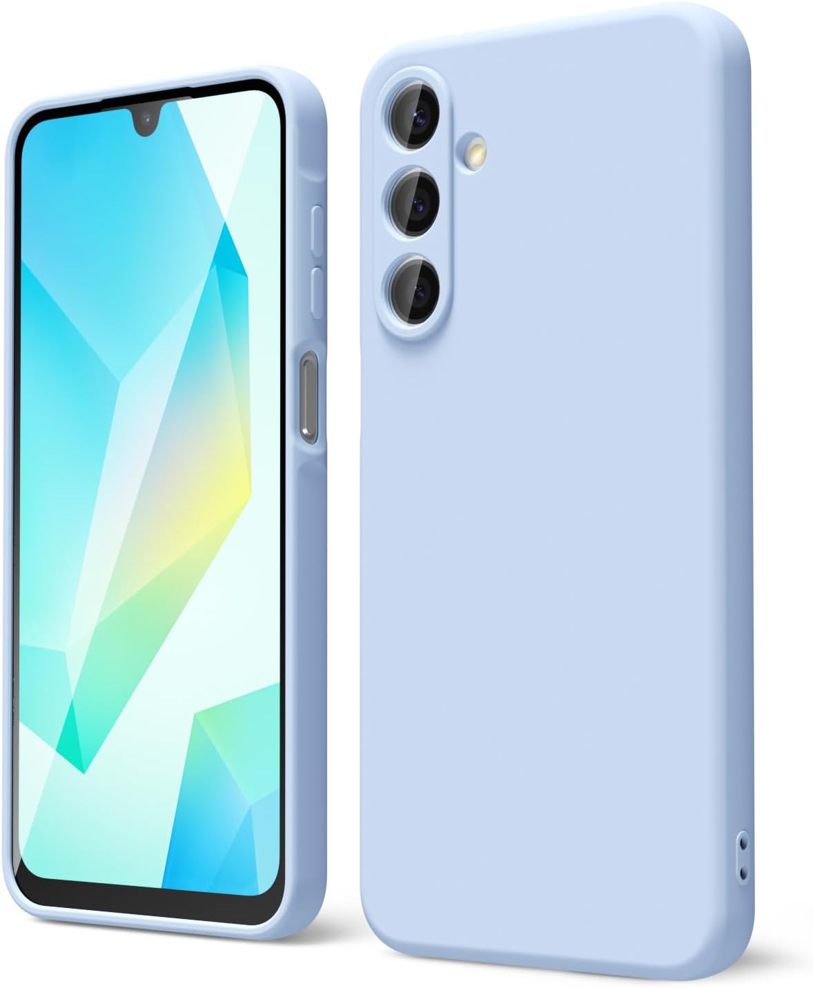 Samsung Galaxy A16 5G Case Silicone, Thin Slim Grip Soft Rubber Gel Protective Phone Case for Women, Matte Plain Solid Color Aesthetic Cute Girly Case with Camera Cover