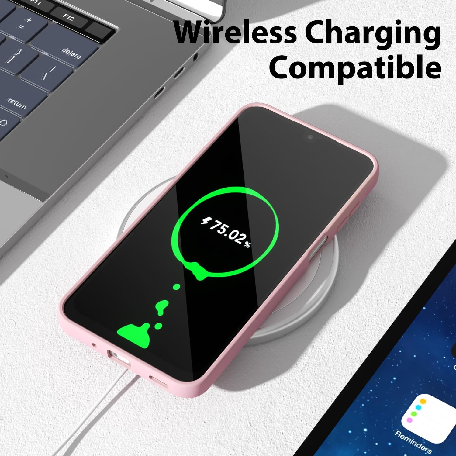 Samsung Galaxy A16 5G Case Silicone, Thin Slim Grip Soft Rubber Gel Protective Phone Case for Women, Matte Plain Solid Color Aesthetic Cute Girly Case with Camera Cover