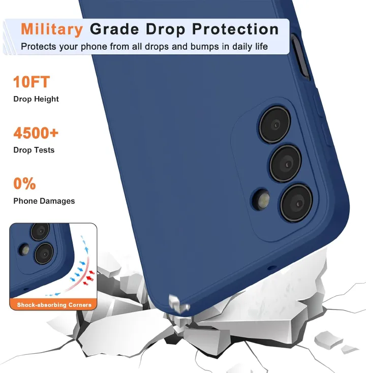 Samsung Galaxy A15 5G Case, Soft Silicone Full Camera Protecion Shockproof Phone Case Cover for Samsung Galaxy A15 5G Case 6.5