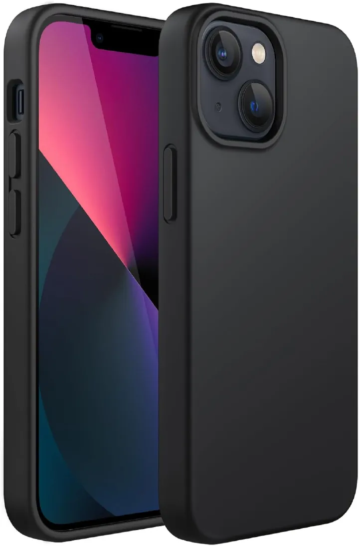 Silicone Case for iPhone 13 6.1-Inch, Silky-Soft Touch Full-Body Protective Phone Case, Shockproof Cover with Microfiber Lining