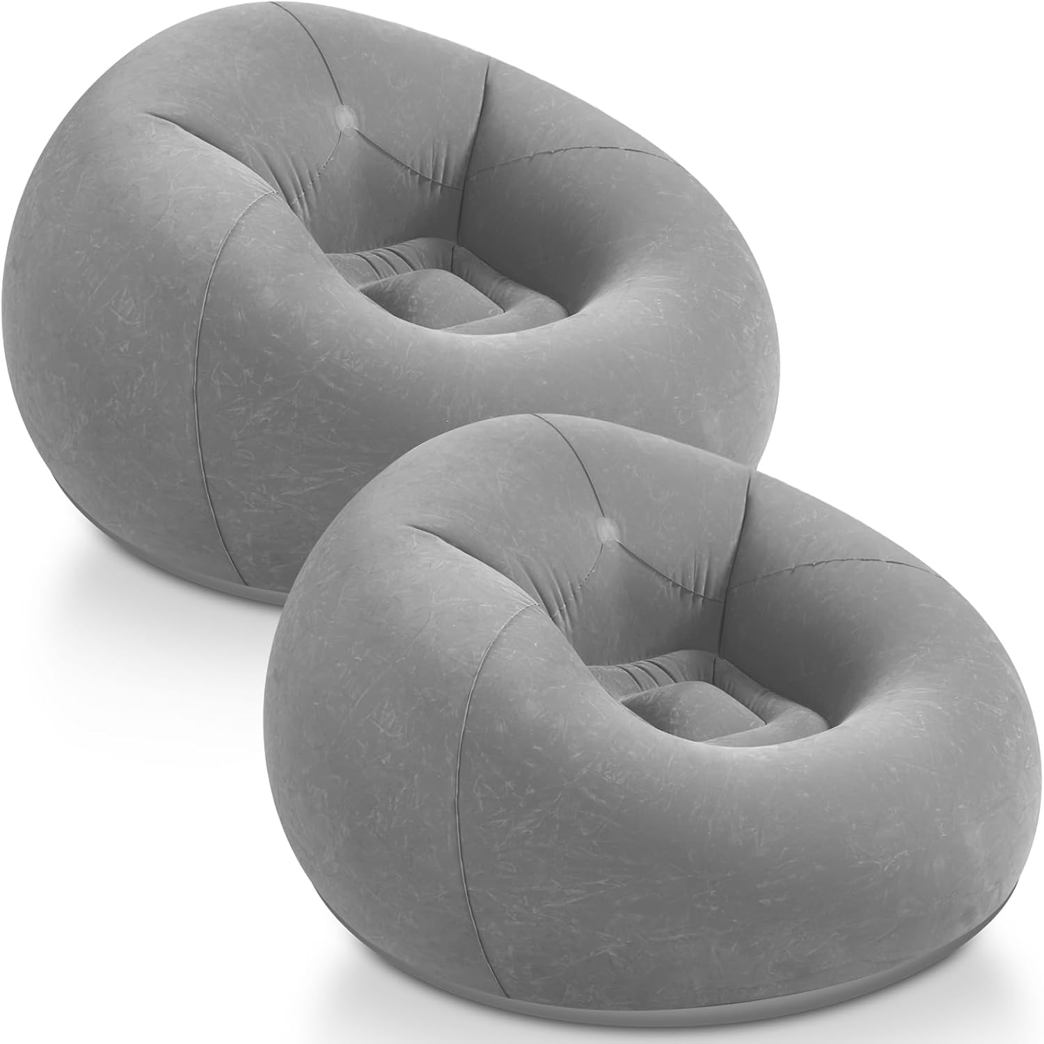 Inflatable Bean Bag Chairs Outdoor Blow up Camping Chairs Inflatable Lazy Sofa Folding Portable Bean Bag Loungers Couch for Movie Night