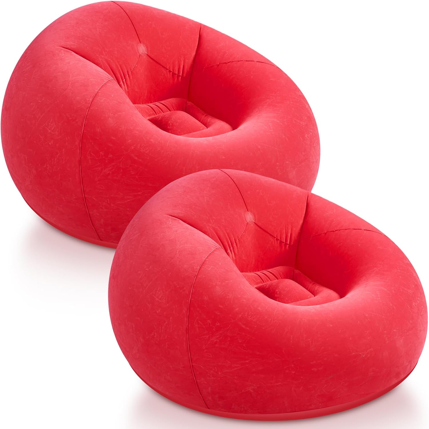 Inflatable Bean Bag Chairs Outdoor Blow up Camping Chairs Inflatable Lazy Sofa Folding Portable Bean Bag Loungers Couch for Movie Night