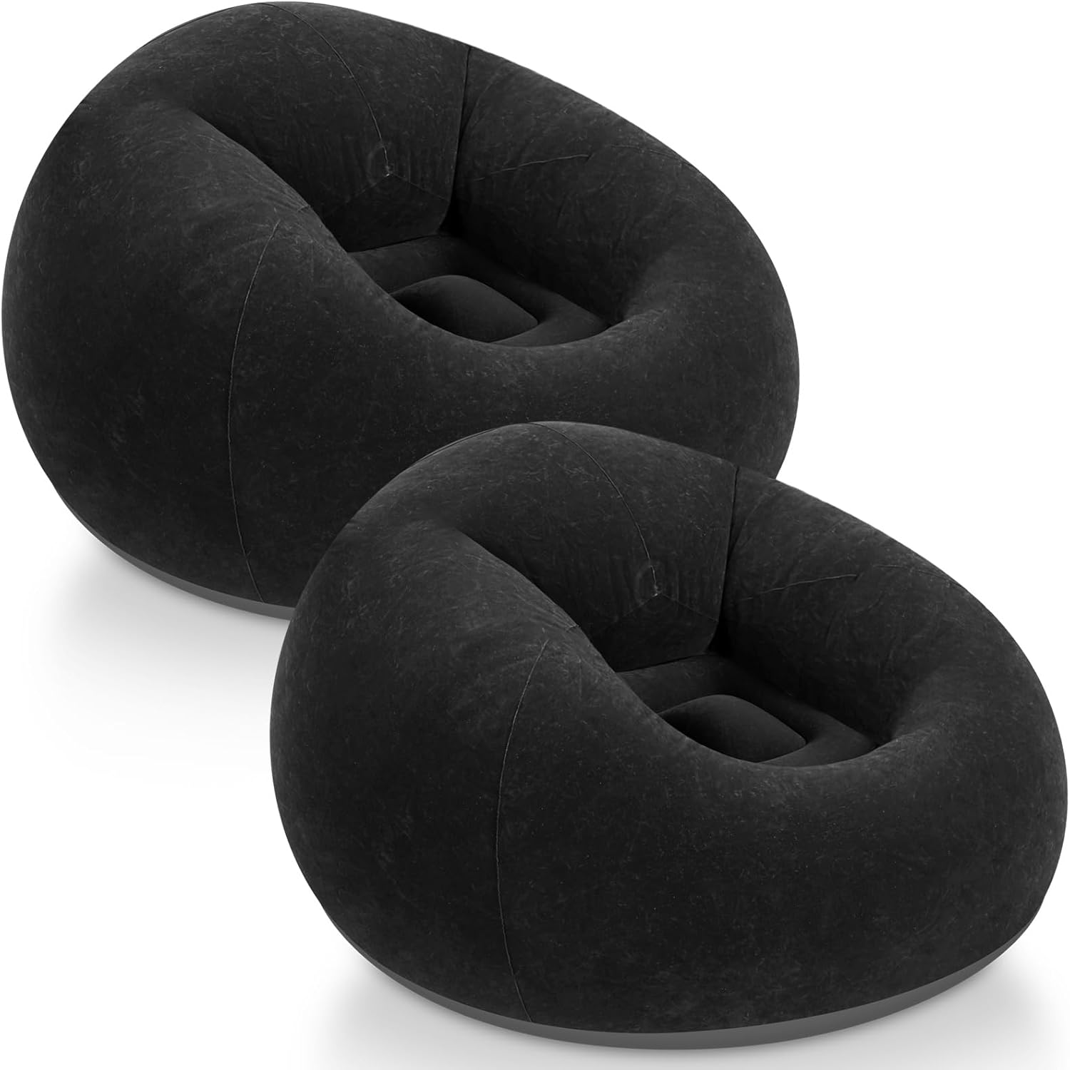 Inflatable Bean Bag Chairs Outdoor Blow up Camping Chairs Inflatable Lazy Sofa Folding Portable Bean Bag Loungers Couch for Movie Night