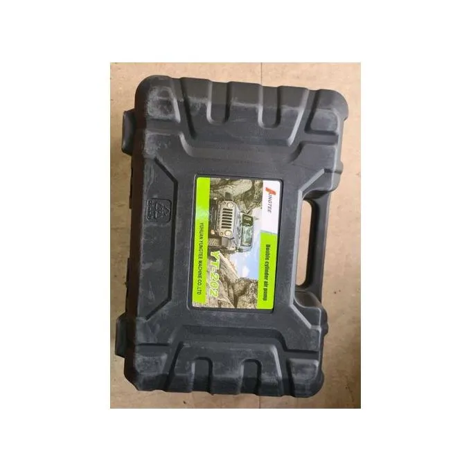 Heavy Duty Tire Inflator Portable Air Compressor Dual Cylinder Direct Drive 12V With Repair Kit