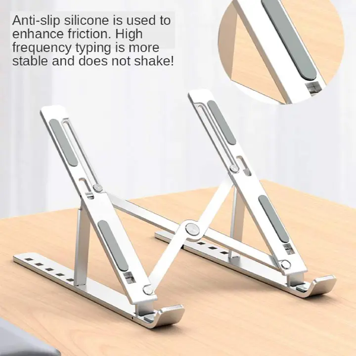 Portable Laptop Stand/Bracket Laptop Stand/Angle Adjustable Height Laptop Mount/Suitable for All Laptops and Tablets (Aluminum)