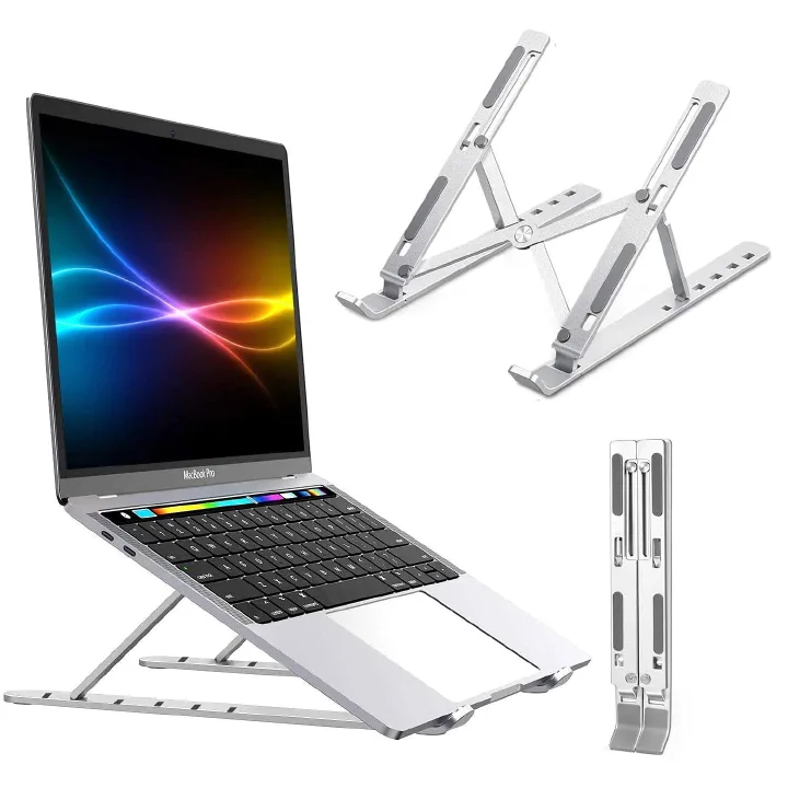 Portable Laptop Stand/Bracket Laptop Stand/Angle Adjustable Height Laptop Mount/Suitable for All Laptops and Tablets (Aluminum)