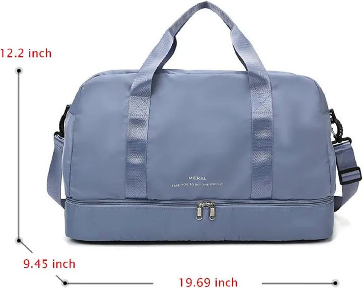 Travel Bag With Shoe Compartment, Travel Duffle for Women Sports Tote Gym Bag carry on Overnight Large Capacity for Girls Travel, Gym, Yoga, School