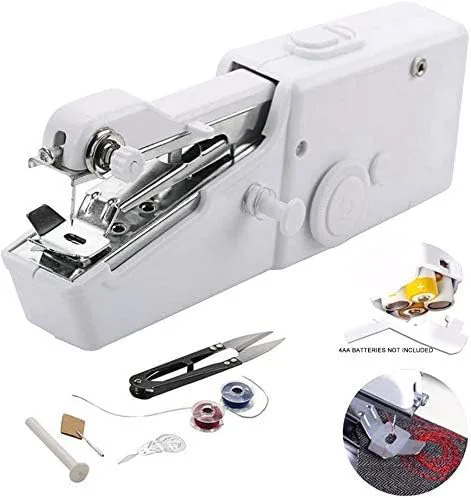 Portable Mini Sewing Machine - Handheld Electric Quick Handy Stitch Tool for Fabric, Clothing, Kids Cloth - Home and Travel Use