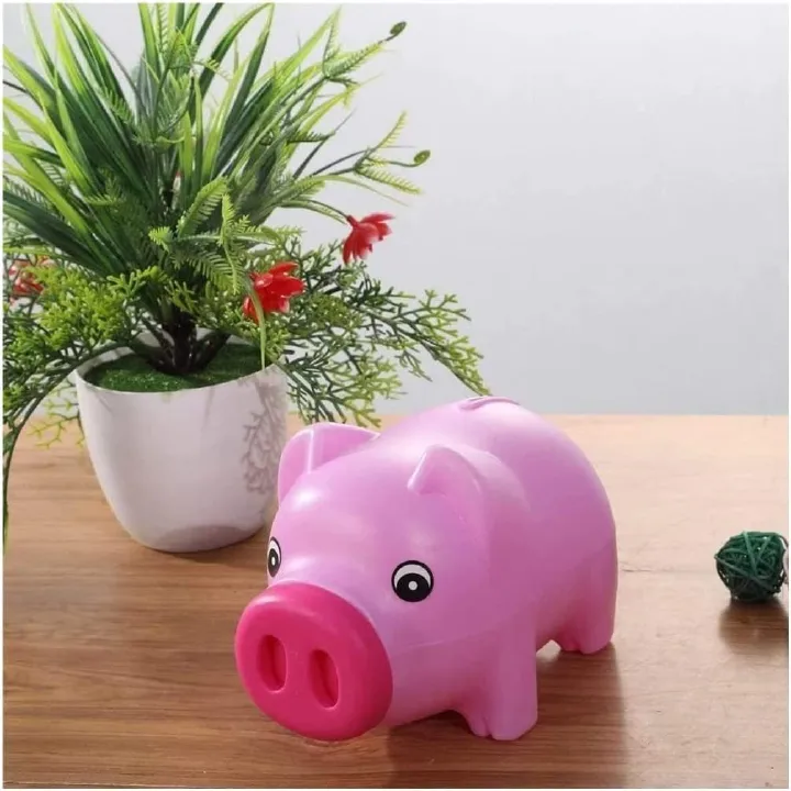 Unique Coin Jar Money Bank Cute Piggy Bank Plastic Cartoon Pig Coin Bank Money Bank Unbreakable Money Box Material Light Weight Sturdy Cash Box