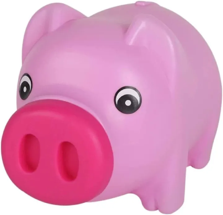 Unique Coin Jar Money Bank Cute Piggy Bank Plastic Cartoon Pig Coin Bank Money Bank Unbreakable Money Box Material Light Weight Sturdy Cash Box