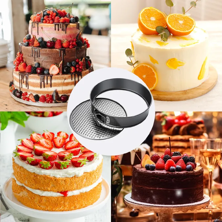 Cake Pan Nonstick Leakproof Round Cheesecake Pan with Removable Bottom, Round Cake Pans for Baking, Non-Stick Bakeware for Effortless Baking and Easy Release