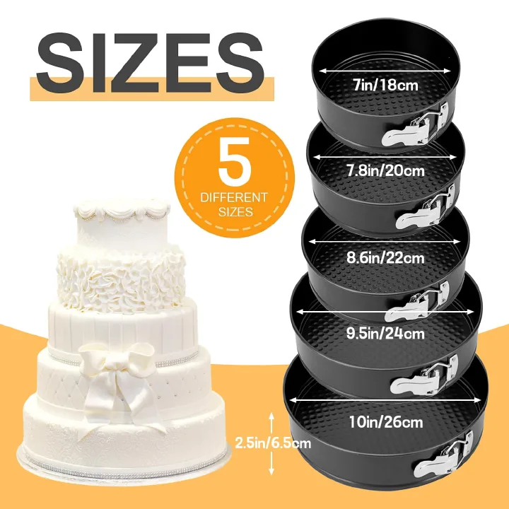 Cake Pan Nonstick Leakproof Round Cheesecake Pan with Removable Bottom, Round Cake Pans for Baking, Non-Stick Bakeware for Effortless Baking and Easy Release