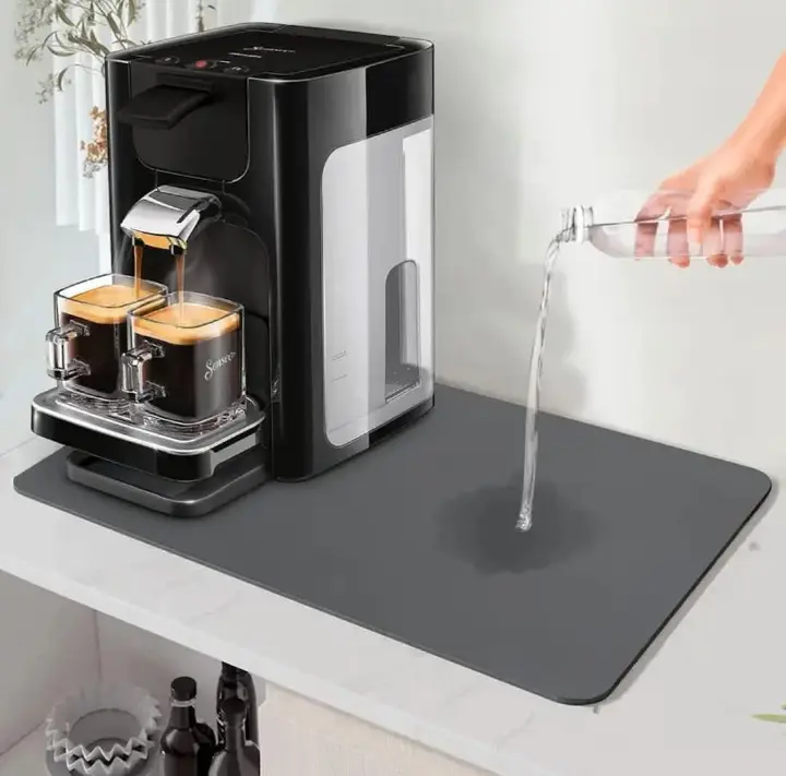 Rubber Bar Service Mats, Non-Slip Rubber Bar Mats, Whiskey Beer Coffee Glass Mats, Durable Countertop Spill Mats, Spill Mat for Kitchen Restaurants Coffee Bars Counter