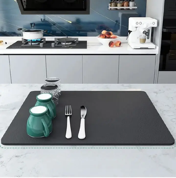 Rubber Bar Service Mats, Non-Slip Rubber Bar Mats, Whiskey Beer Coffee Glass Mats, Durable Countertop Spill Mats, Spill Mat for Kitchen Restaurants Coffee Bars Counter