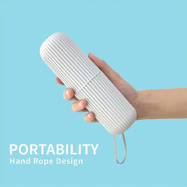 2pcs Capsule Shape Travel Toothbrush Case Holder Portable Toothbrush Storage Plastic Toothbrush Holder