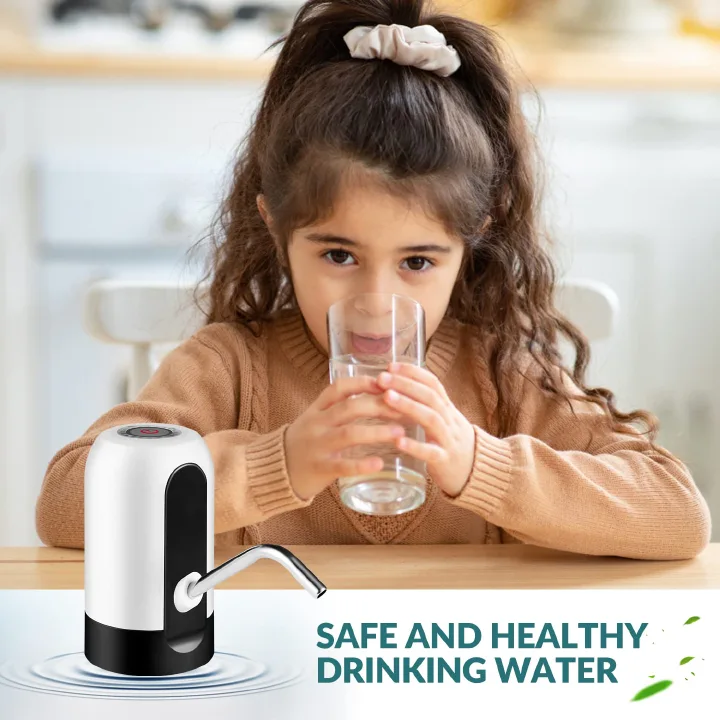 Water Dispenser for 5 Gallon Bottle, Automatic USB Water Dispenser Rechargeable Pump for Universal, Portable USB Charging Electric Drinking Water Jug Pump for Home, Office, Outdoor