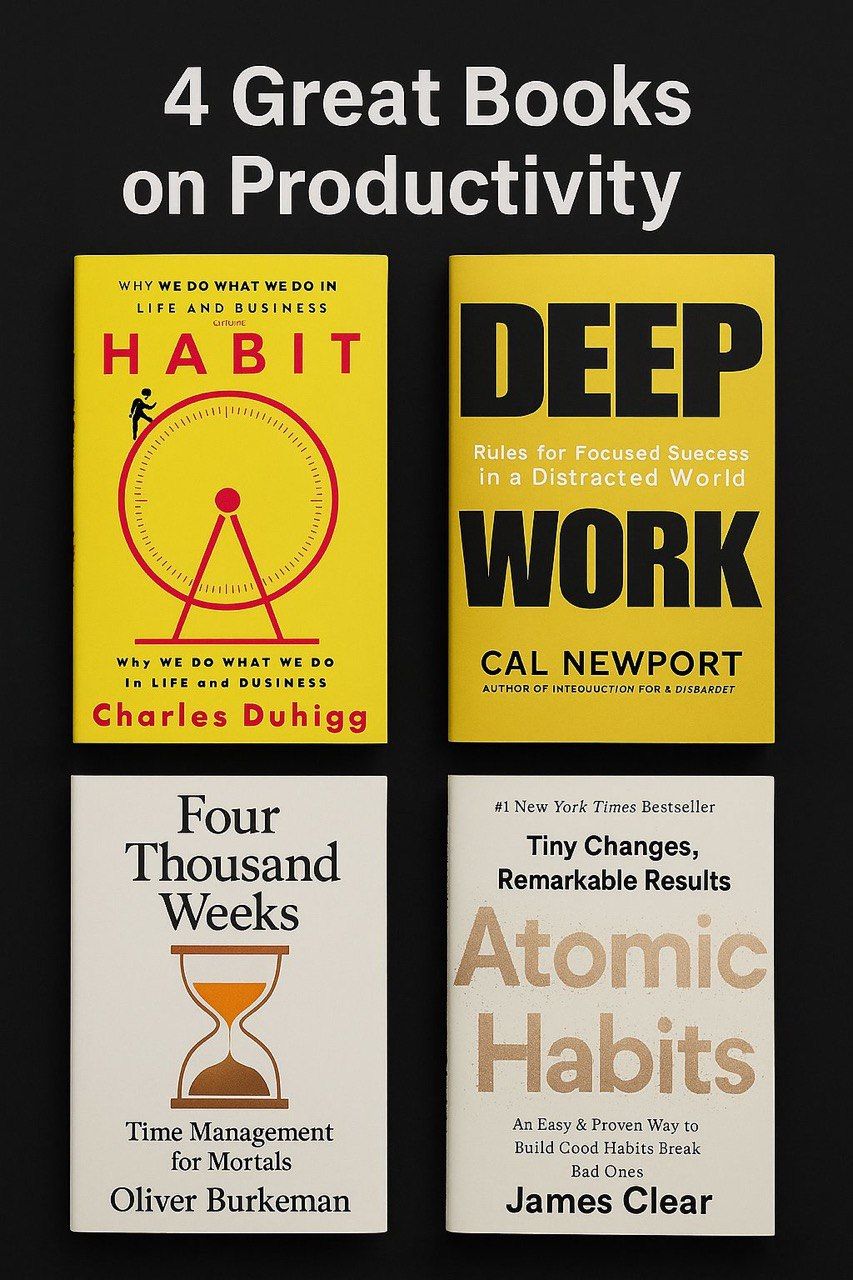 Habit,Deepwork,Four thousand book,Atomic of habit