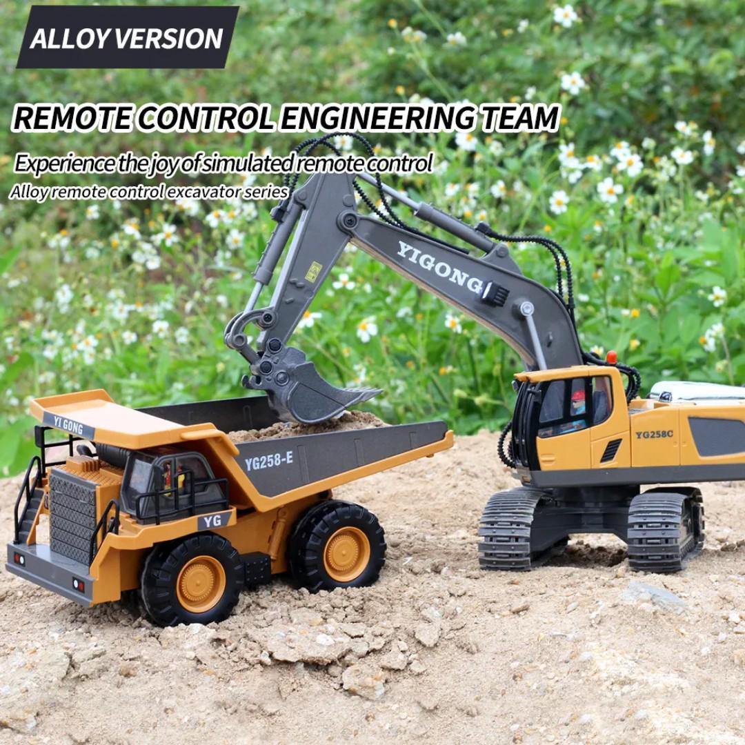 RC Gold Dump Trucks 20 2.4GHz 11CH RC Car Construction Truck
