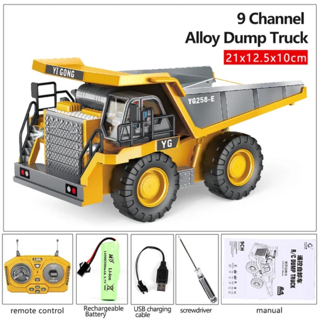 RC Gold Dump Trucks 20 2.4GHz 11CH RC Car Construction Truck