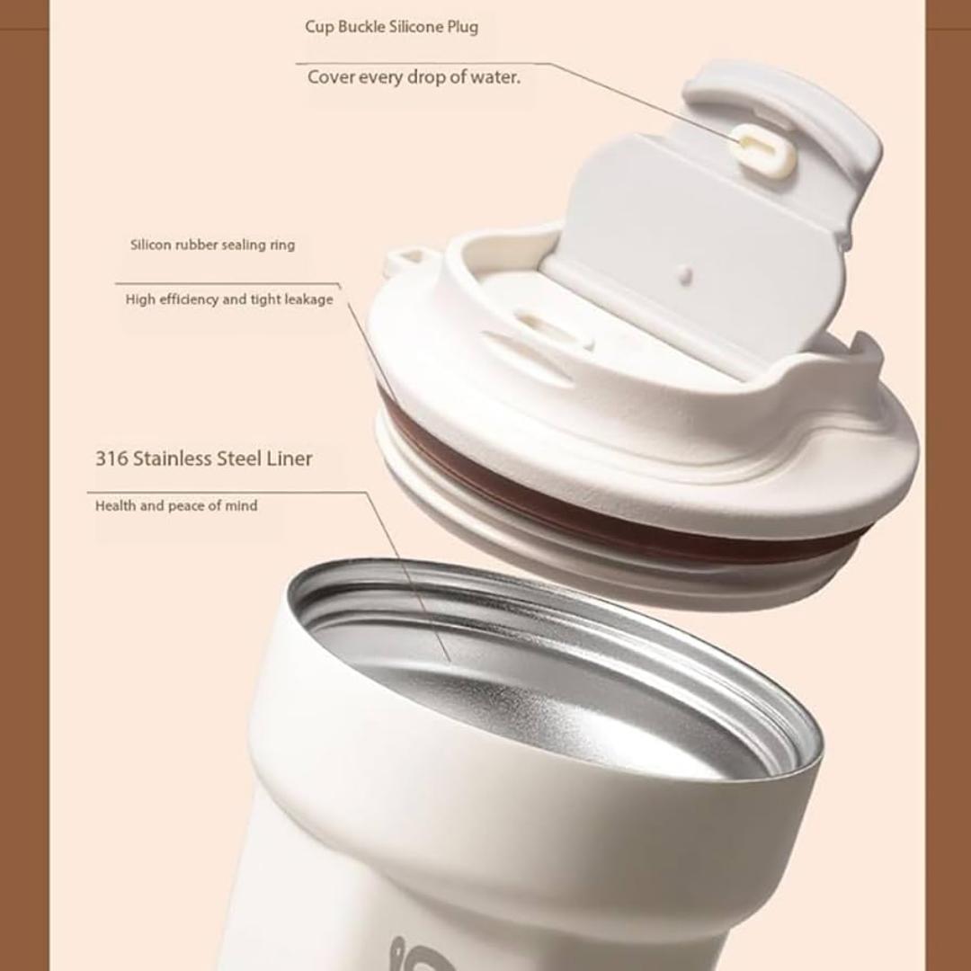 Stainless steel reusable thermo mug/cup for hot and cold beaverages