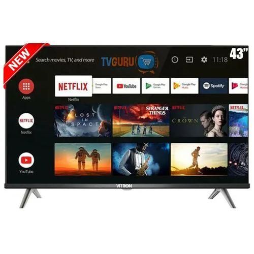 Vitron 55 Inches 4K UHD Smart Android TV with Bluetooth DVB-T2 Smart Tellevison OS Android 11 (12 MONTHS WRTY)