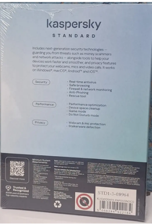 Kaspersky Standard Anti-Virus 5 Devices 1 Year efficient solution comprehensive protection