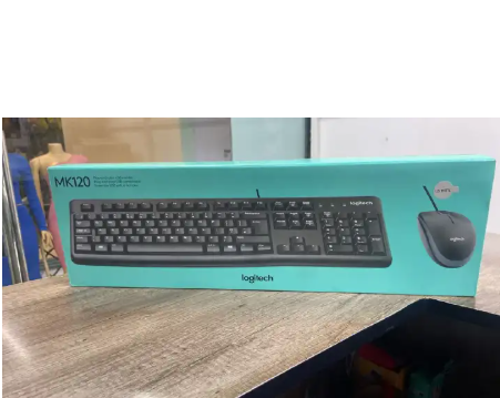 ORIGINAL LOGITECH KEYBOARD MK120 PLUG AND PLAY USB COMBO WIRED KEYBOARD