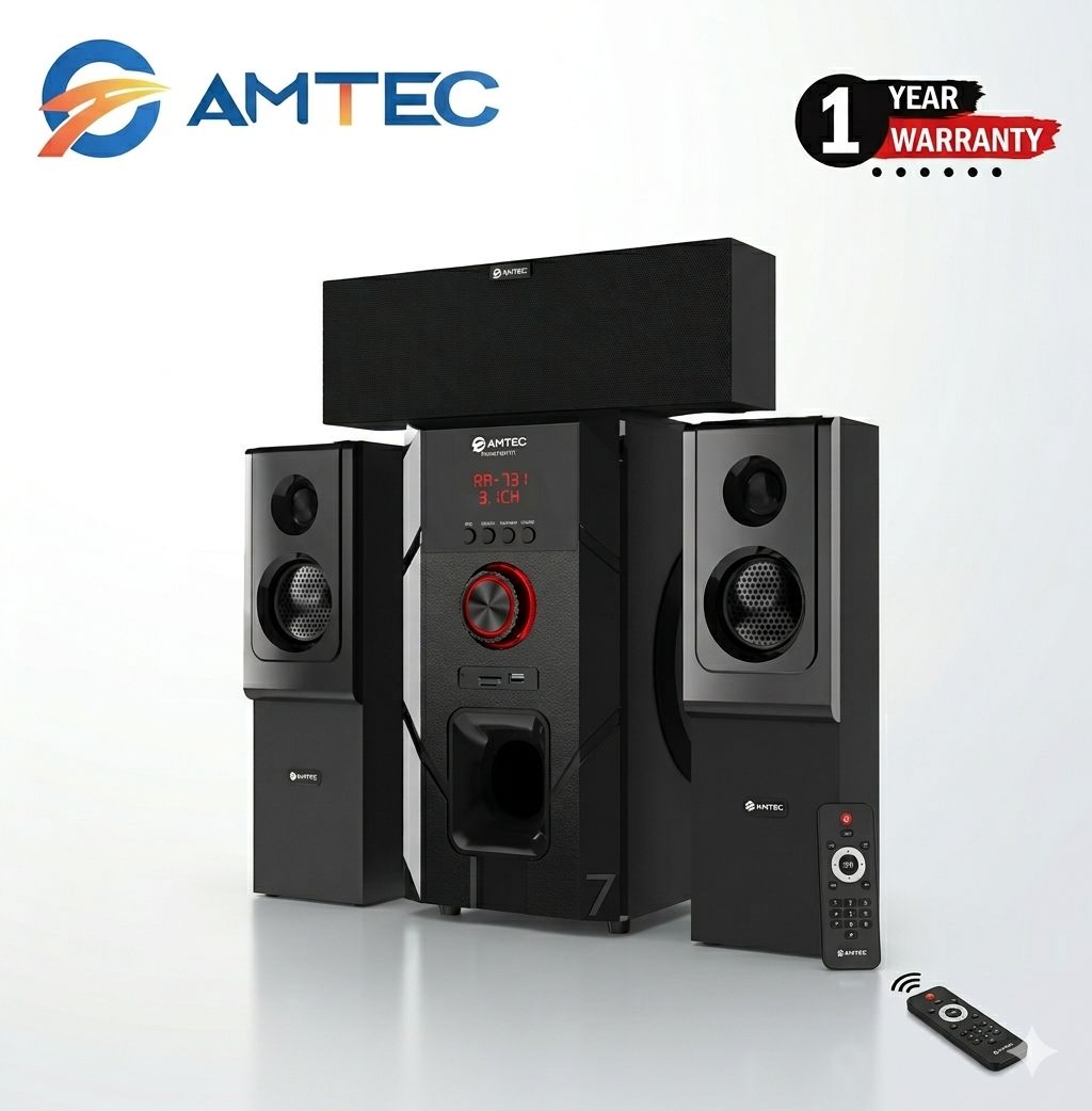 Amtec AM-731 3.1CH Sub Woofer Bluetooth System-FM,USB,SD-20000W+2 YEARS WARRANTY