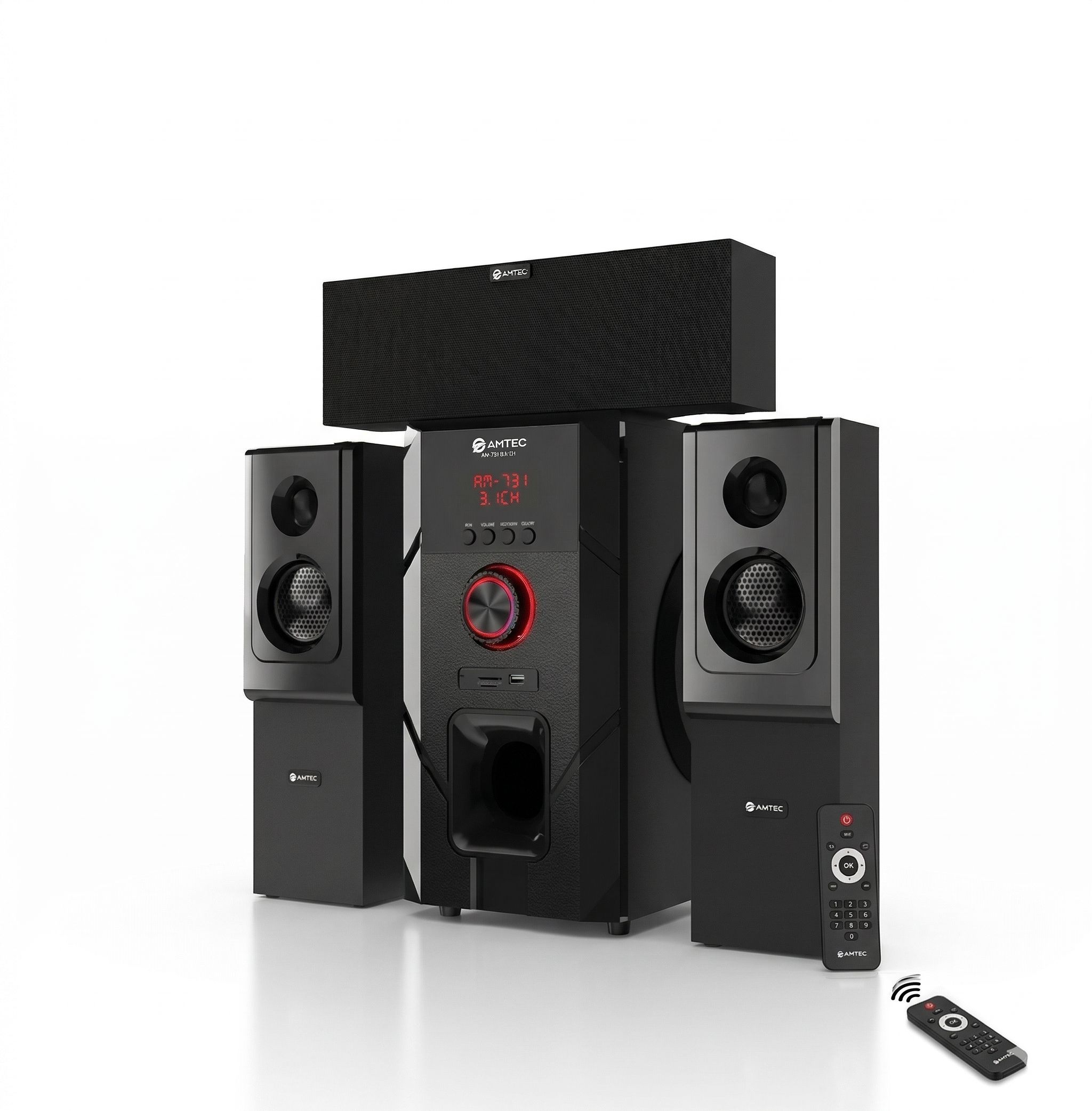 Amtec AM-731 3.1CH Sub Woofer Bluetooth System-FM,USB,SD-20000W+2 YEARS WARRANTY