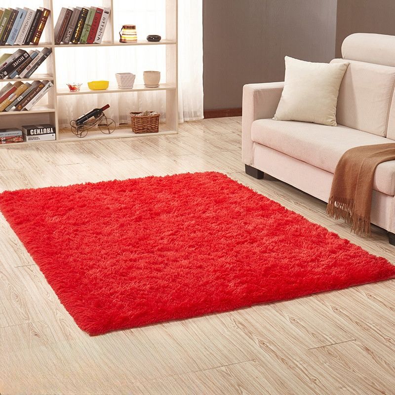 200*160cm Silk and wool carpet| tie-dyed long hair carpet| living room solid color carpet|Non-woven plastic dot backing carpet